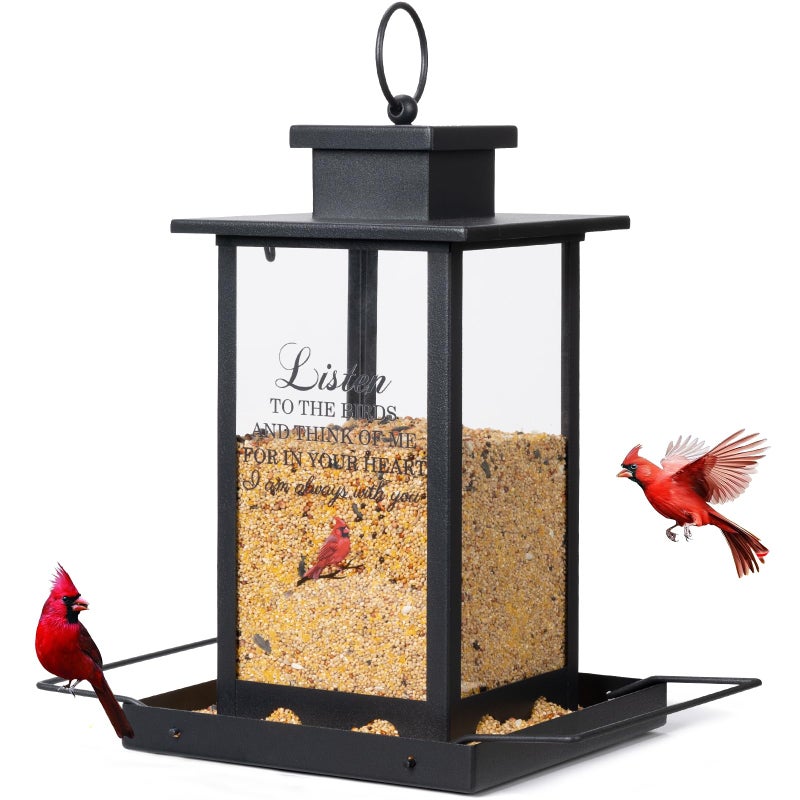Urllinz Memorial Bird Feeders for Outdoors, Sympathy Gifts for Loss of Loved One Dad Mom, Remembrance Condolences Bereavement Memorial Gift Idea, Funeral Condolence in Loving Memory - Image 1