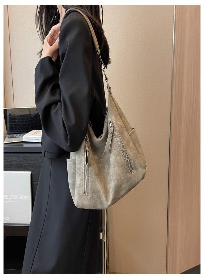 Mastyle® Pu Leather Square Shape Handbag | Zipper - Color: Khaki - Image 4