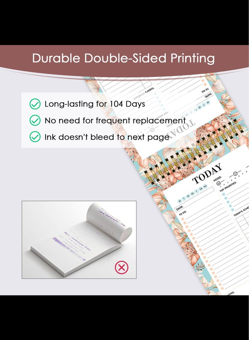 Daily Planner Pad with Schedule - 52 Sheets Daily to do list notepad, To Do Daily Notepad Planner, Daily Note Pad, 14.5x21.2cm