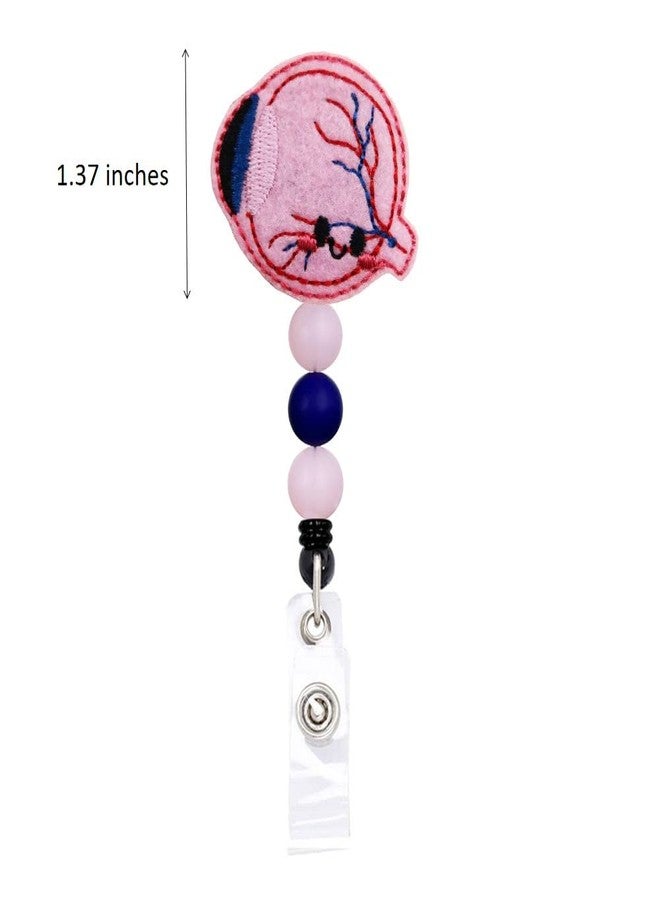 Rockapatch Eye Anatomy Optometry Halloween Retractable Name Card Badge Holder Reel with Alligator Clip, 24 inches Thick Pull Cord - Image 3