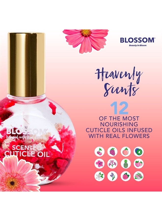 Blossom Hydrating, Moisturizing, Strengthening, Scented Cuticle Oil, Infused with Real Flowers, Made in USA, 0.92 fl. oz, Strawberry - Image 2