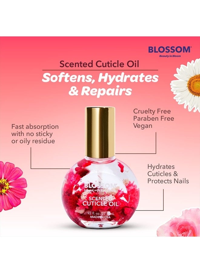 Blossom Hydrating, Moisturizing, Strengthening, Scented Cuticle Oil, Infused with Real Flowers, Made in USA, 0.92 fl. oz, Strawberry - Image 5