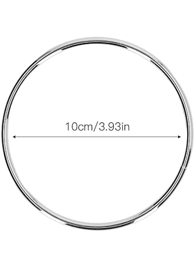 Purse Handle, 2 Round Metal Handles Handbag Ring Buckle Bag Handle Hardware Wire for Luggage Hardware Accessories(White)  - Image 4
