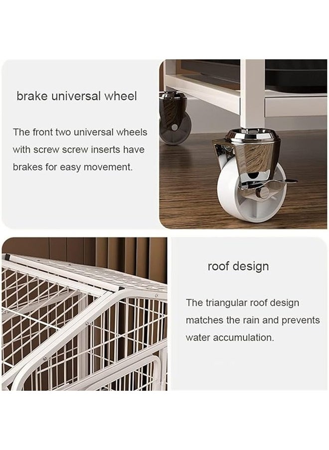 KLNAMAEAAN Movable and Durable Pet Cage with Wheels  - Image 5