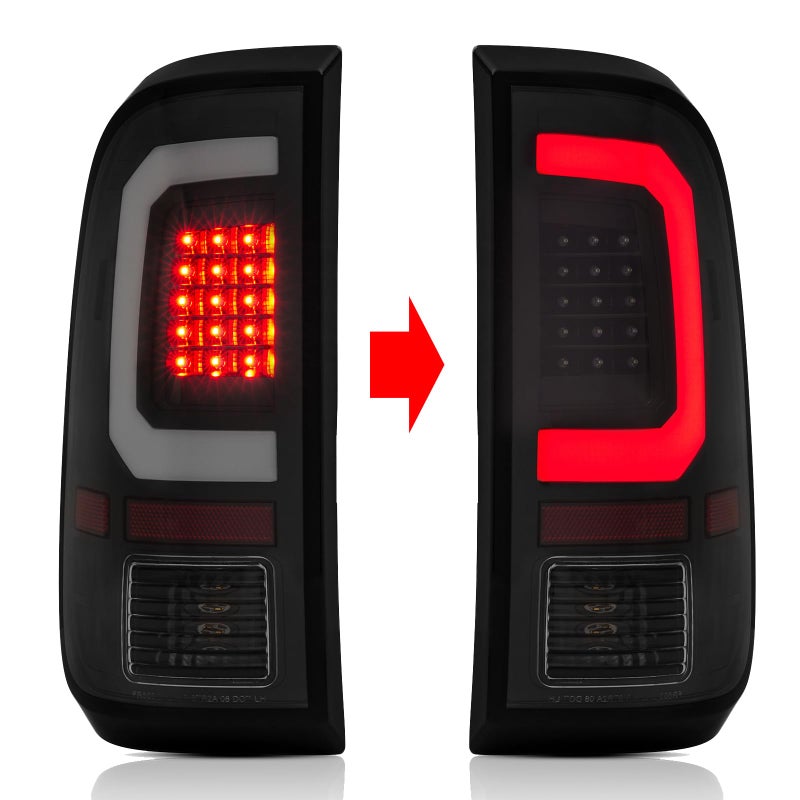 corkiauto LED Tail Lights Assemble Compatible with1997-2003 Ford F150,1999-2007 Ford F250 F350 Superduty Driver and Passenger Side, Smoke Lens - Image 3