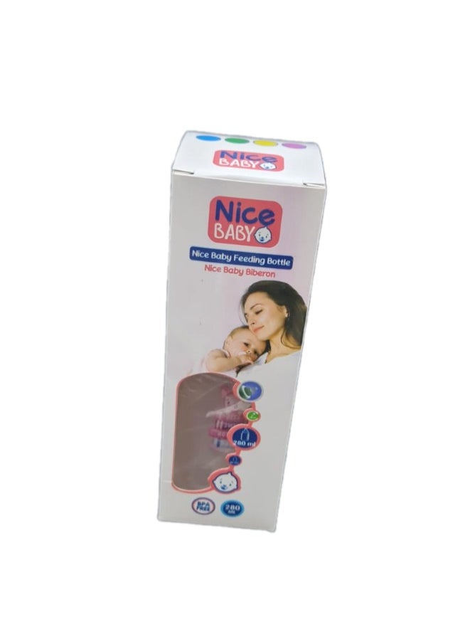 Nice Baby - Feeding Bottle Without Handle 280ml - Blue - Image 1