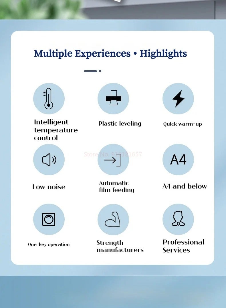 OSMILE Laminator,  Laminator Machine with 15 Laminating Sheets, A4 Laminating Machine Hot & Cold with Paper Trimmer & Corner Rounder, 9-Inch Personal Thermal Laminator for Home School Office - Image 4