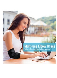 Excefore Elbow Brace, Comfortable Night Elbow Support, Adjustable Elbow Stabilizer, for Sleep Elbow Splint, with 2 Removable Metal Splints for Cubital Tunnel Syndrome, Tendonitis, Ulnar Nerve, Tennis  - Image 5