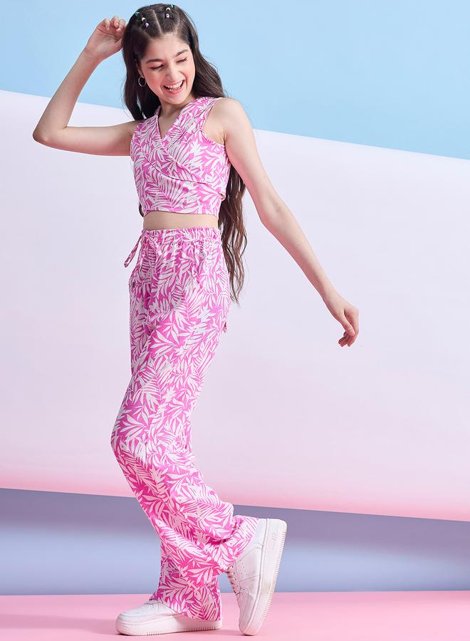 ستايلو بج طقم بلوزة وبنطلون بياقة على شكل حرف  وطبعة من ستايلي - Image 3