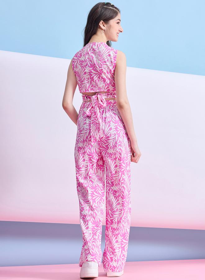 ستايلو بج طقم بلوزة وبنطلون بياقة على شكل حرف  وطبعة من ستايلي - Image 2