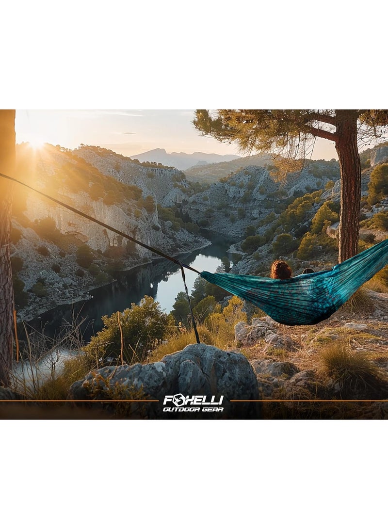 Foxelli XL Hammock Straps - Extra Long 20FT Heavy Duty No-Stretch Suspension System, 40+2 Loops, 2000 LBS Capacity, for Indoor/Outdoor Use â€“ Set of 2 Straps & Carry Bag - Image 5