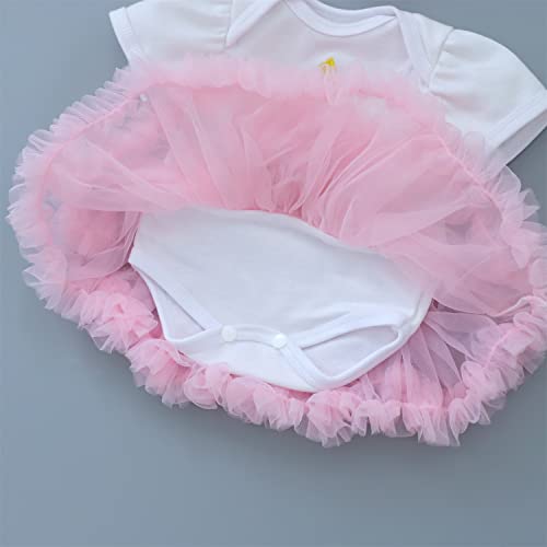 MAIHAO Reborn Baby Dolls Clothes Baby Dolls Dresses for 17-22 Inch Newborn Baby Doll Girl, Baby Doll Clothes Outfit Accessories fit 17-22 Inch Baby Doll Skirts (Pink Crown Dresses) - Image 5