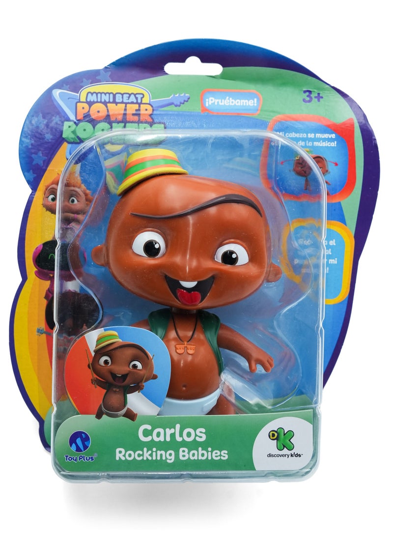 Toy Plus ميني بيت باور روكر، شخصية كارلوس المتحركة، لعبة ديسكفري كيدز الرسمية، شخصية موسيقية راقصة برأس متحرك، لعبة ممتعة لمرحلة ما قبل المدرسة للأولاد والبنات، من سن 3 سنوات فما فوق، سلسلة تلفزيونية قابلة للتجميع، تصميم متين وآمن، هدية عيد ميلاد رائعة للأطفال الصغار 
