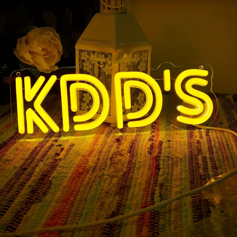 Personalized Lemon Yellow Neon Sign USB Powered Wall Mount Home Decor - Image 3