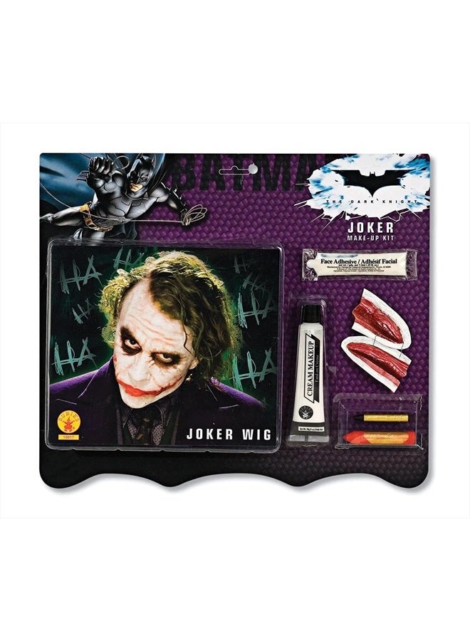 RUBIE'S طقم شعر مكياج جوكر ديلوكس باتمان، أسود، مقاس واحد