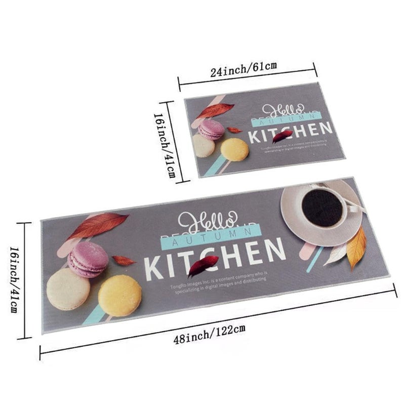 Home-Cloud Velvet kitchen mat 6mm Fruit Printed Thick Anti Slip, Washable, Big Size, Printed, Designer Folding kitchen mat for Floor Home Bedroom Standard size (40 x 120 cm 40 x 60 cm), Rectangular - Image 1