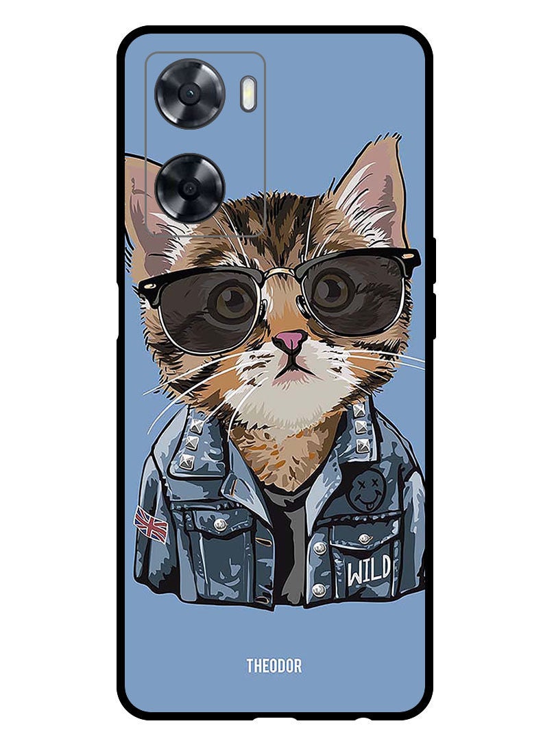 Theodor Protective Case Anti Scratch Shock Proof Bumper Cover For Oppo A57 4G Swag Cat - Image 1