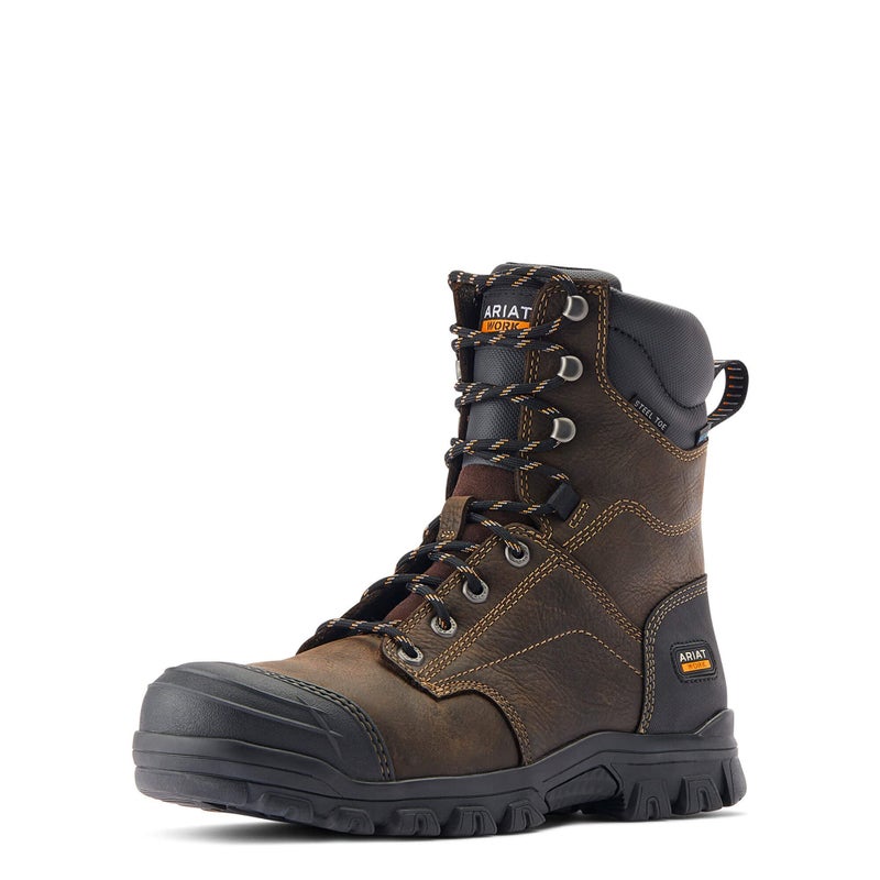 Ariat Menâ€™s Treadfast 8â€ Waterproof Steel Toe Work Boot - Image 1
