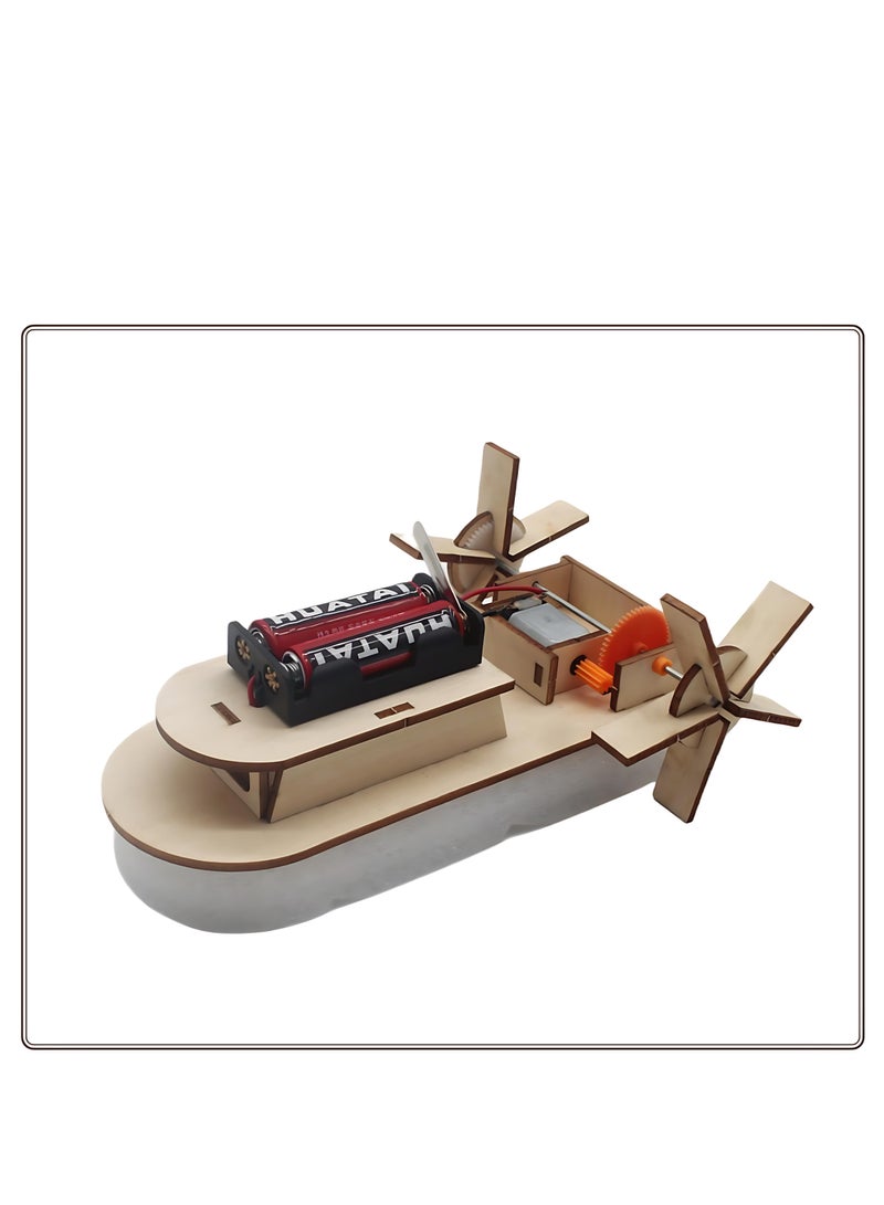 ALMiHomi DIY Paddle Boat Science Kit for Kids Age 6+ – Electric Wooden Assembly Toy, STEM Educational Craft & Science Experiment, Creative DIY STEM Learning Toy for Boys & Girls - Image 3