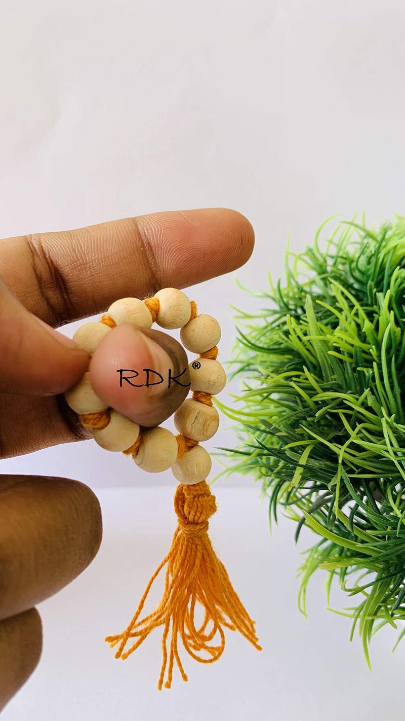 RDK® Natural Tulsi Japa Mala Necklace with Tassel for Meditation Mantra Chanting & Pooja Astrology Organic Jewellery for Men & Women - 9+1 Beads - Image 5