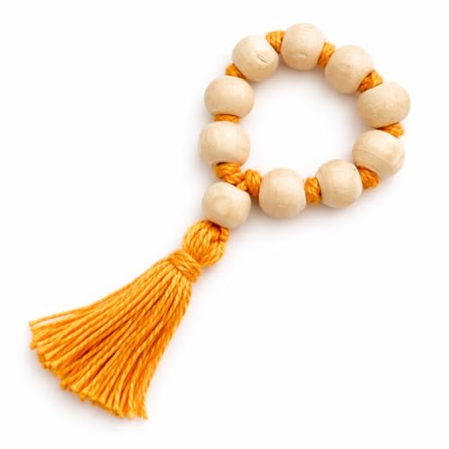 RDK® Natural Tulsi Japa Mala Necklace with Tassel for Meditation Mantra Chanting & Pooja Astrology Organic Jewellery for Men & Women - 9+1 Beads - Image 1