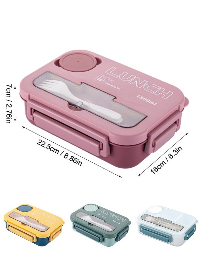 Super ZYouth - Kids Bento Lunch Box, Lunch Containers for School with 4 Compartments, Utensils and Sauce Container, 1300ml - Image 1