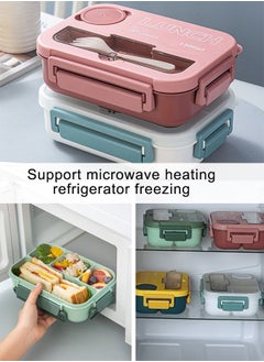 Super ZYouth Kids Bento Lunch Box, Lunch Containers for School with 4 Compartments, Utensils and Sauce Container, 1300ml  - Image 5