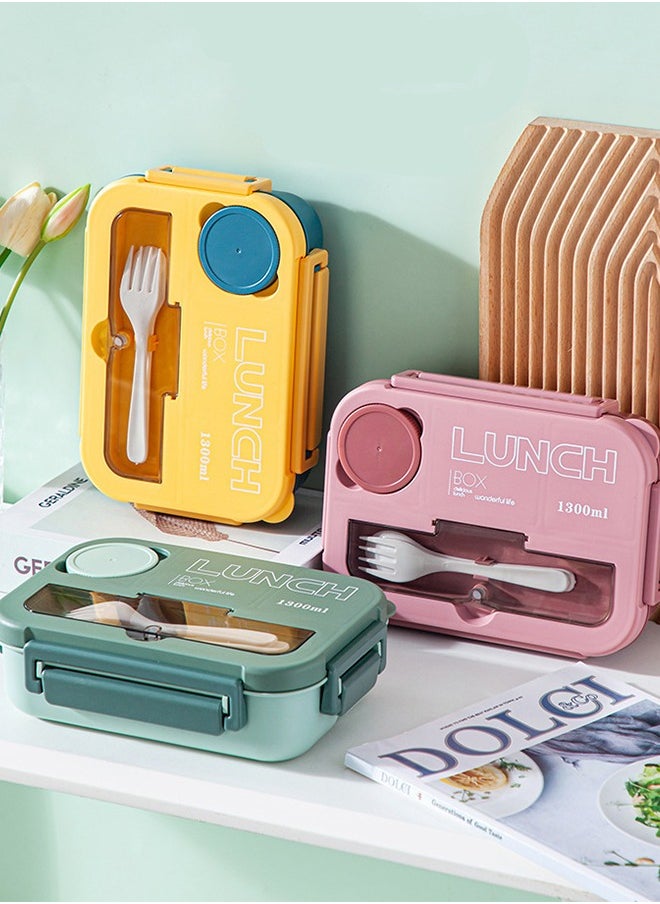 Super ZYouth - Kids Bento Lunch Box, Lunch Containers for School with 4 Compartments, Utensils and Sauce Container, 1300ml - Image 1