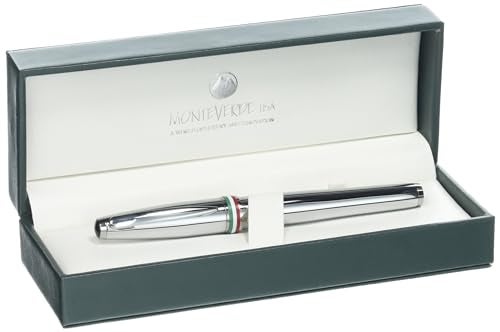 Monteverde قلم حبر سائل مونتيفيردي الولايات المتحدة ألدو دوماني إيطاليا - كروم مرآة - قلم كتابة فاخر - تصميم إيطالي - حبر ستانلس ستيل جوو - تدفق حبر سلس - قابل لإعادة التعبئة - صندوق هدايا متضمن - Image 4
