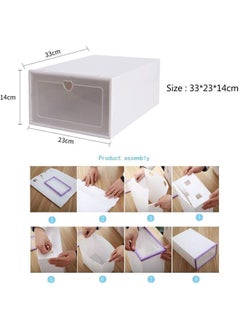 Plastic Shoe Storage Organizer Clear Transparent Stackable box (White 24Pcs) - pzsku/Z483DCAE40121DDF2594FZ/45/_/1656057168/4b9dd0ba-2788-455b-a201-24a6c0a4497f