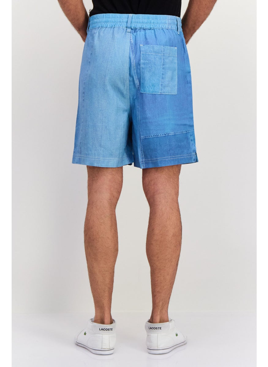 ESPRIT Men Solid Light Denim Short, Blue  - Image 2