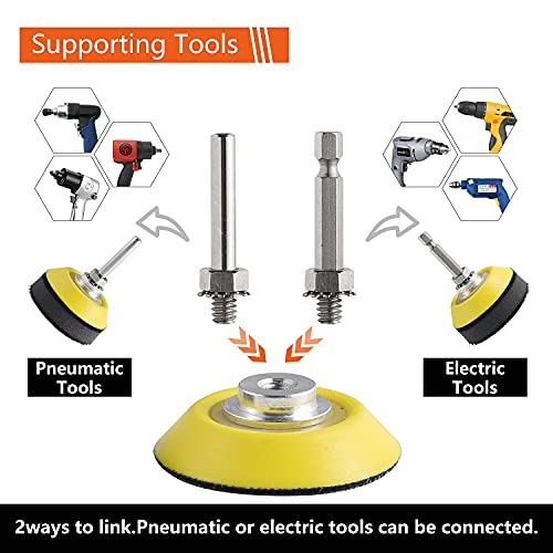 Tshya 240pcs 2inch Sanding Discs Pad Variety Kit for Drill Grinder Rotary Tools Attachment with 2Pcs 1/8"&1/4" Shank Backer Plate, Sanding Pads Includes 80-3000 Grit - Image 4