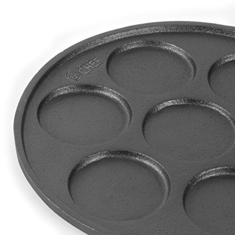 Cast Iron Pancake Pan, Silver Dollar Pancake Griddle, Easy to Clean and Heats Evenly, Makes 7 Mini Silver Dollar Pancakes - Image 5