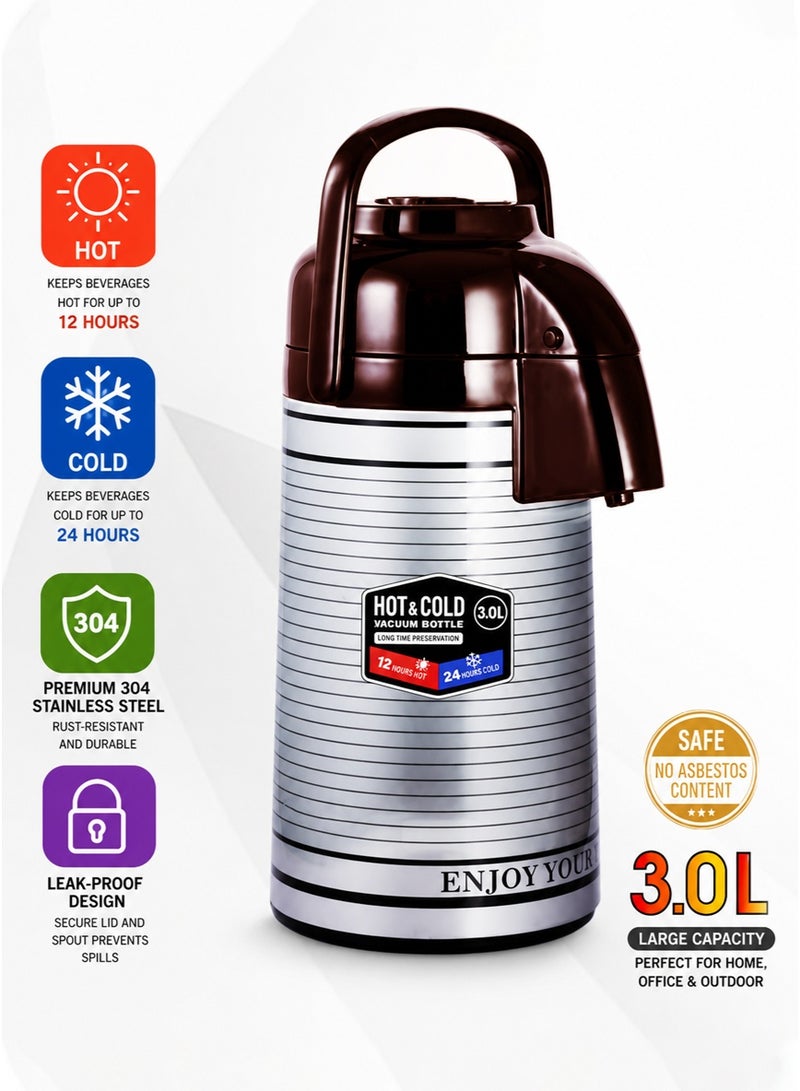 extra home Stainless Steel Tea and Coffee Thermos with Thermal Insulation to Preserve Flavor and Heat for Hours - Image 2