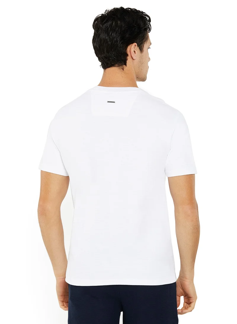 NAUTICA Essential Regular Fit Premium Cotton Logo Crew Neck T-shirt