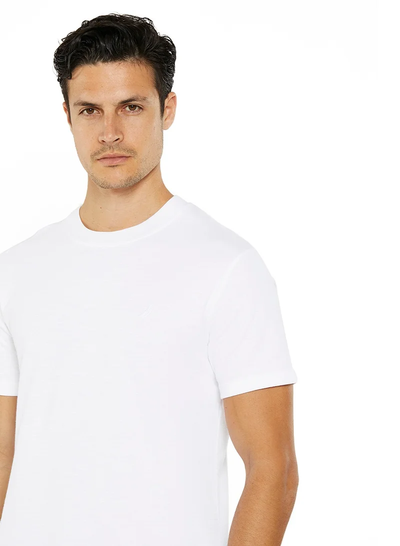 NAUTICA Essential Regular Fit Premium Cotton Logo Crew Neck T-shirt