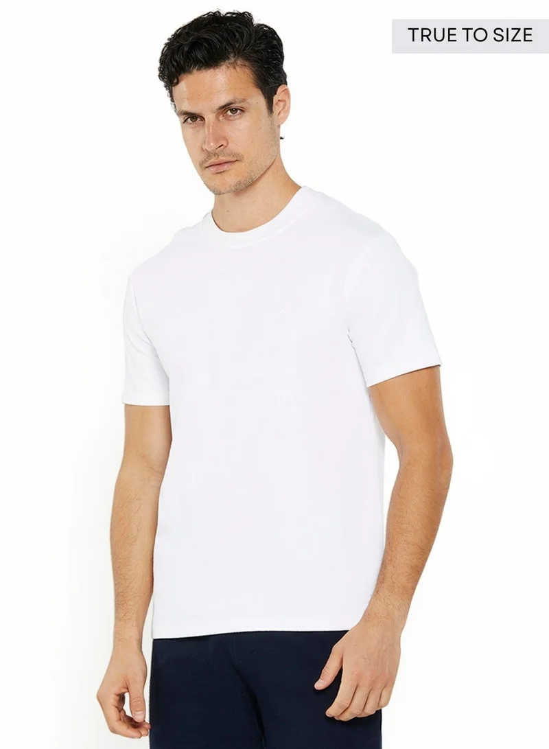 NAUTICA Essential Regular Fit Premium Cotton Logo Crew Neck T-shirt