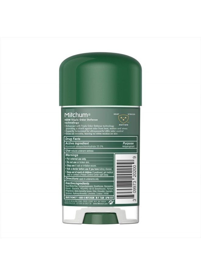 Mitchum - Antiperspirant Deodorant Stick for Men, Triple Odor Defense Gel, 48 Hr Protection, Dermatologist Tested, Mountain Air, 2.25 oz - Image 1