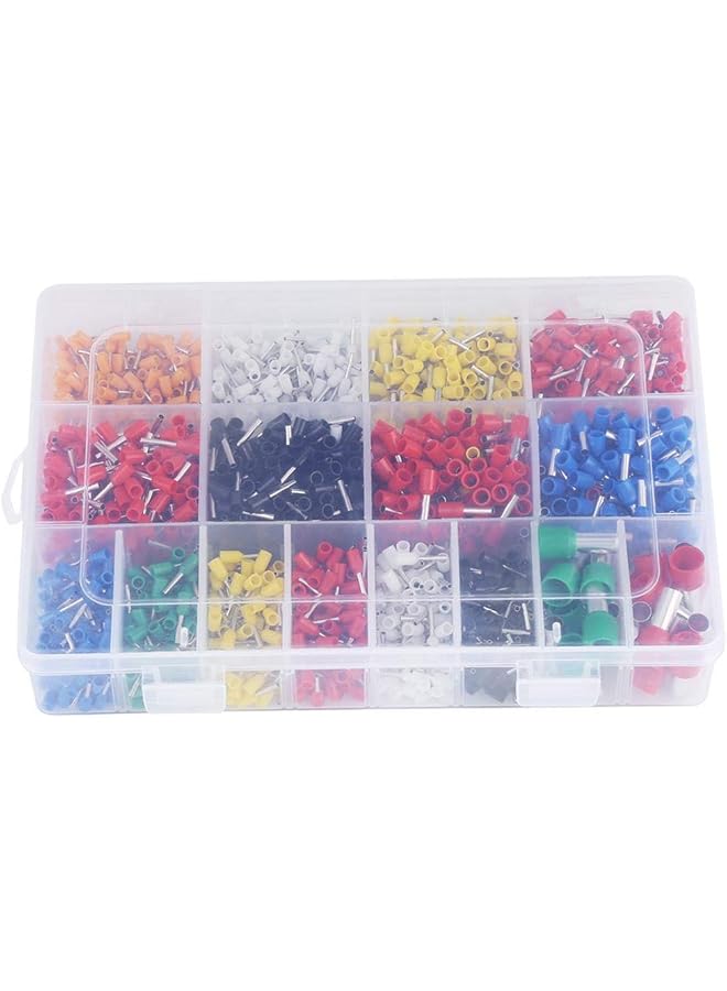 The Bros 2120pcs Insulated Cord Pin End Terminal Kit Set Copper Wire Crimp Connector Ferrule 22-5 AWG with Plastic Storage Box - Image 1