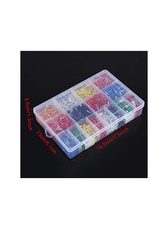 The Bros 2120pcs Insulated Cord Pin End Terminal Kit Set Copper Wire Crimp Connector Ferrule 22-5 AWG with Plastic Storage Box - Image 2
