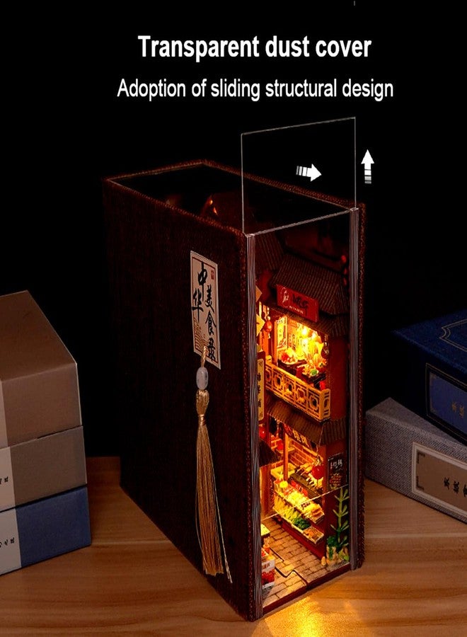 TOPBSFARNY DIY Food Court Miniature Book Nook Kit 3D Model Wooden Dollhouse Booknook Craft Kits Room Decor, Miniature Model House for Adult and Teens, Gifts for Family and Friends - Image 5