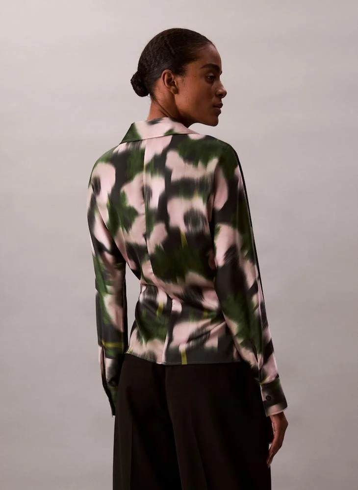 CALVIN KLEIN Printed Long Sleeve Top