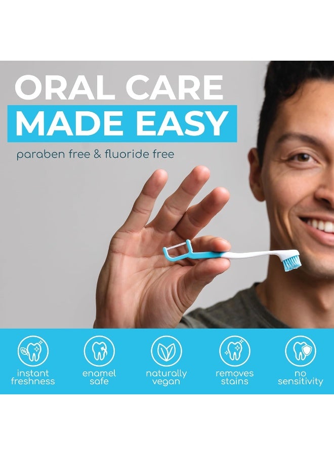 Brushee The Evolution of Oral Care 4in1 Tool Paste Brush Floss Pick Individually Wrapped Disposable Prepasted Travel Toothbrushes Small Adult Toothbrush 24Pack - Image 2