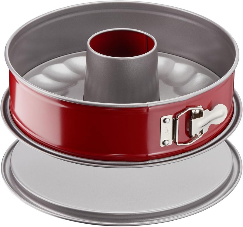 T-fal TEFAL Baking Mold | Delibake 25 cm Savarin Springform Pan | Red | Oversized Base | Perfect Release | High-Quality Carbon Steel Bakeware |Easy to Clean | 2 Years Warranty | J1642614, Assorted Color - Image 1