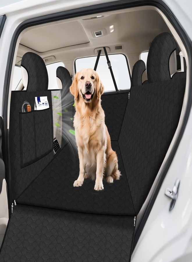 Canvcle Dog Car Seat Cover for 2019-2024 Suba-ru Forester Accessories, Back Seat Pet Cover for Dogs Waterproof Pet Backseat Extender Anti-Slip Rear Seat Protector with Mesh Window Storage Pocket Black - Image 1