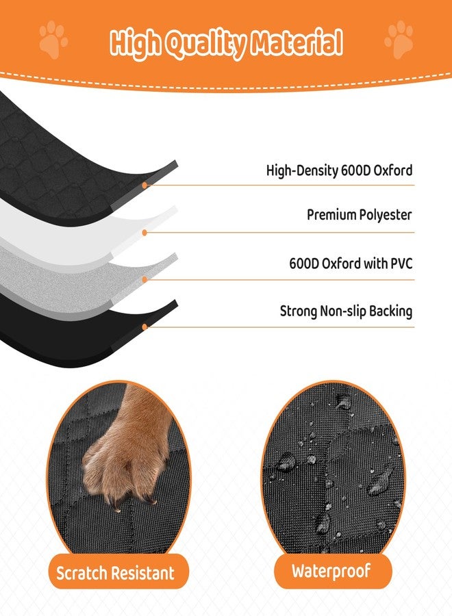 Canvcle Dog Car Seat Cover for 2019-2024 Suba-ru Forester Accessories, Back Seat Pet Cover for Dogs Waterproof Pet Backseat Extender Anti-Slip Rear Seat Protector with Mesh Window Storage Pocket Black - Image 3