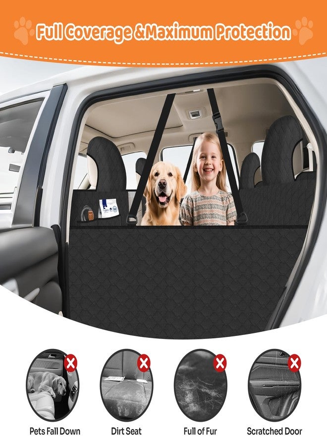 Canvcle Dog Car Seat Cover for 2019-2024 Suba-ru Forester Accessories, Back Seat Pet Cover for Dogs Waterproof Pet Backseat Extender Anti-Slip Rear Seat Protector with Mesh Window Storage Pocket Black - Image 5