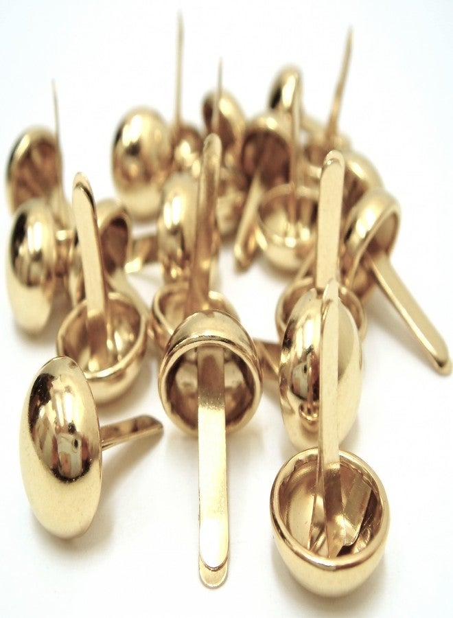 Nimida Brad Pins/Split Pin/Rivet/Stud/Skull pins/Spikes/Paper Fastener for Scrapbooking, DIY, Leather Goods, | Golden Colour | Pack of 200 - Image 4