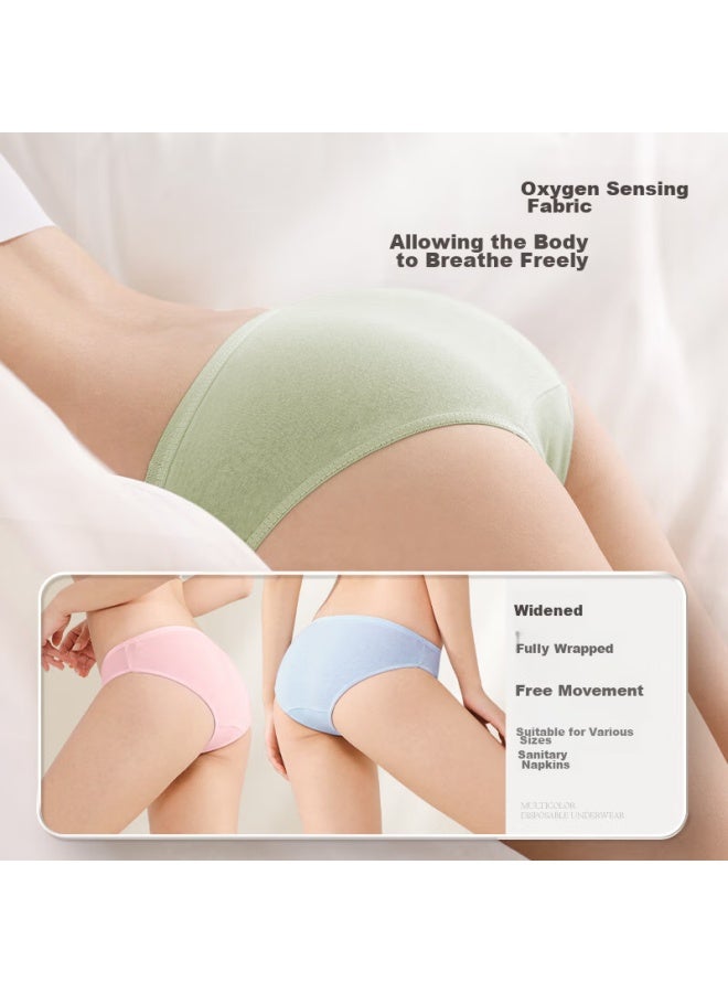 Free Go Freego Disposable Women's Underwear, Pure Cotton, Individually Wrapped, 10 Pieces, Colorful, Daily Use, For Travel, Business Trips, Pregnant Women, Postpartum Women, Sterilized, Size L - Image 2