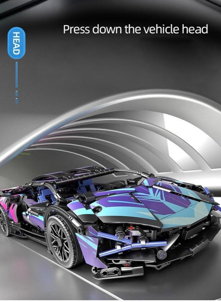 شيانغ مي 1/14 متوافق مع ليغو لامبورغيني بورش سيارة سوبر كار نموذج سيارة رياضية اللبنات الأطفال الصبي لعبة هدية سيارات لعبة (اللون عشوائي) - Image 3